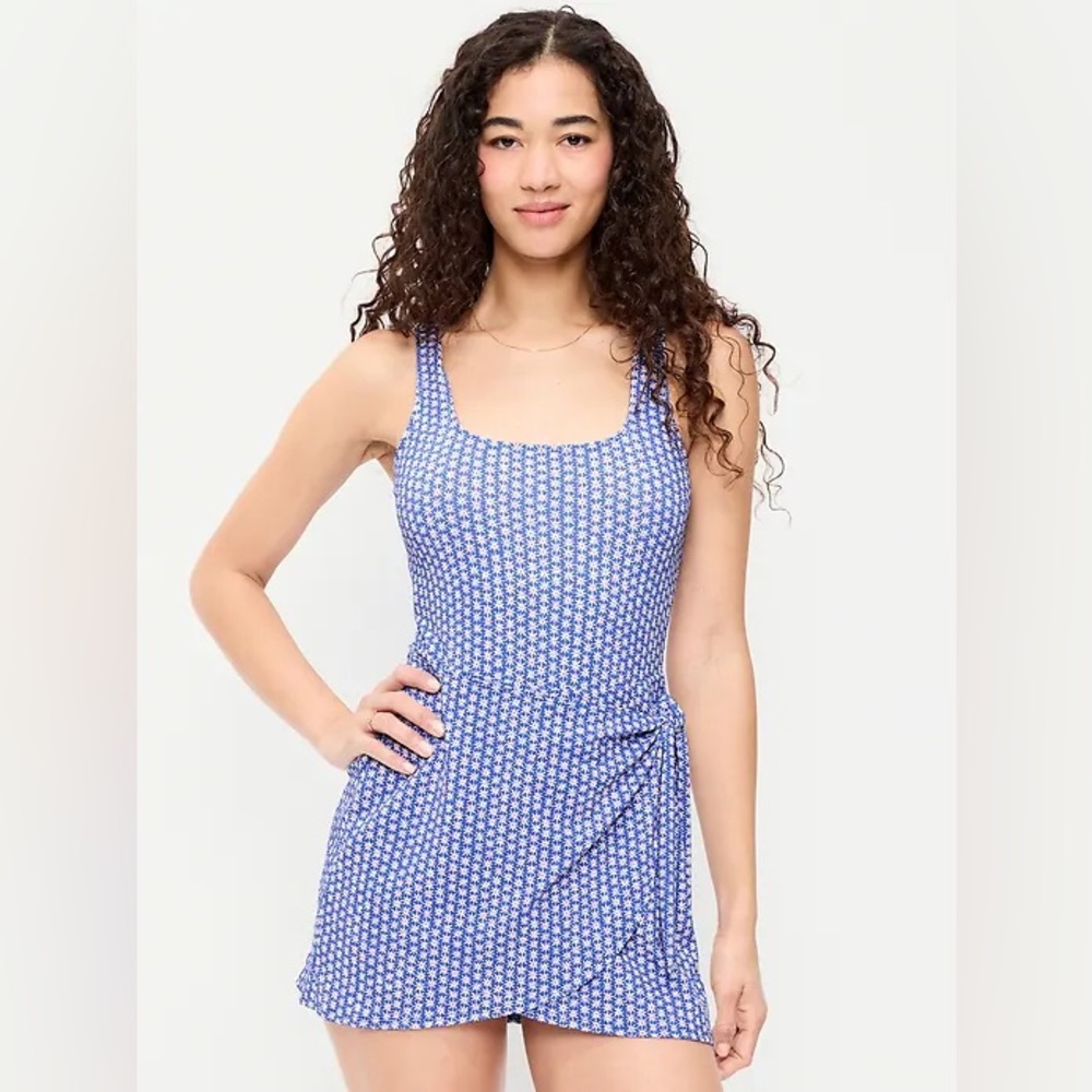 Side Tie Swim Dress